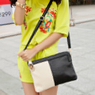 新品欧美时尚手拿包潮女鳄鱼纹真皮女包果冻镂空