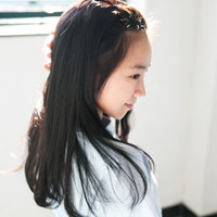 进口头饰闪亮水钻淑女气质蝴蝶结优雅细发箍头箍