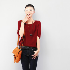 眼针织衫气质优雅