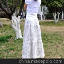 超仙不规则下摆侧面开叉雪纺半身长裙