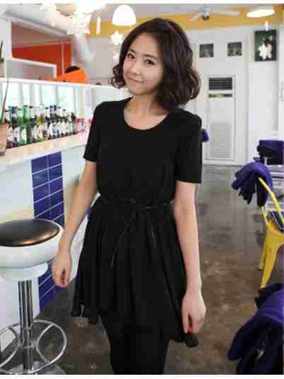 女装抹胸拼接气质连衣裙