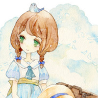 可爱女生卡通头像夜半星空弹吉他