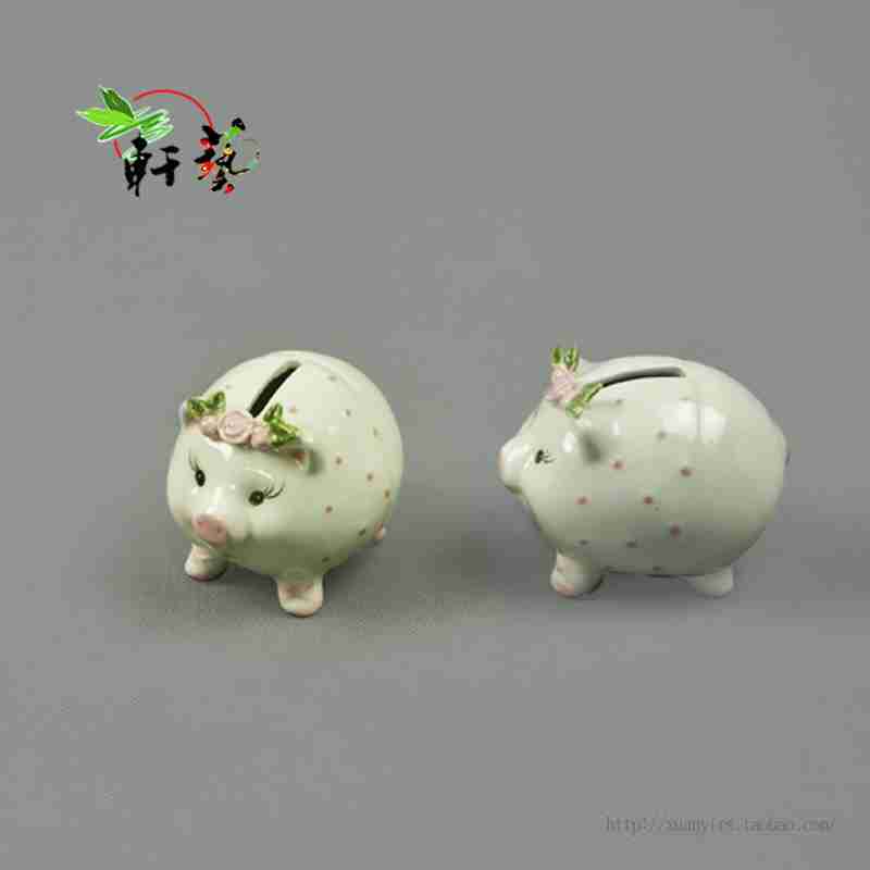 轩艺欧美陶瓷外贸原单存钱罐