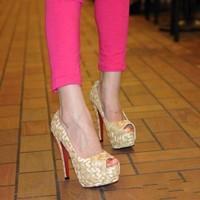 欧美风性感超高跟鞋细跟凉鞋