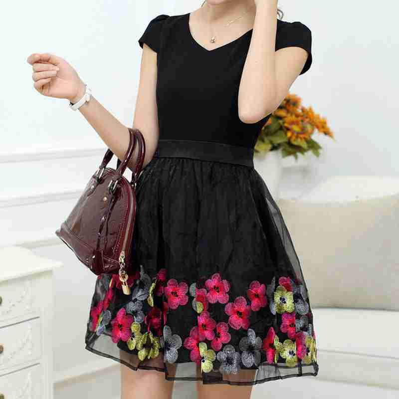 刺绣淑修身气质小清新