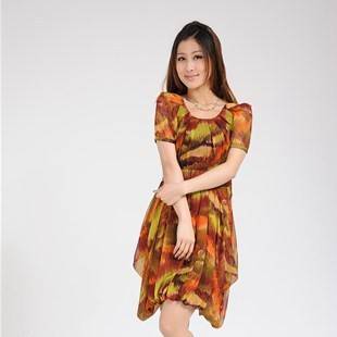 欧美彩条连衣裙你好小清新