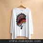 欧美长袖白色t恤喜欢