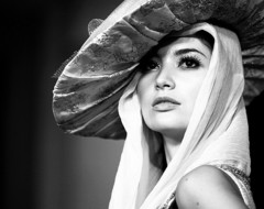 人像摄影黑白女人