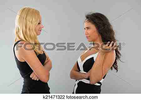 互相谈话黑白的女孩库存照片