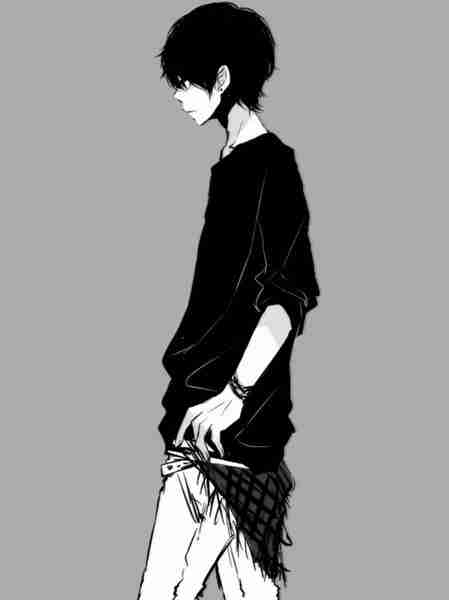 求黑白动漫人物图片