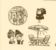 儿童卡通黑白图片