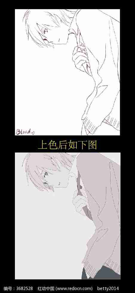 黑白卡通男孩漫画图片