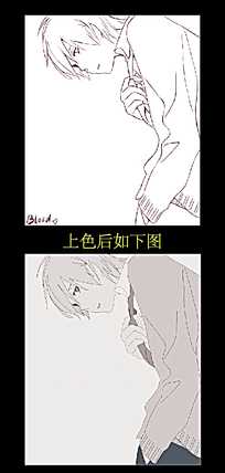 黑白卡通男孩漫画