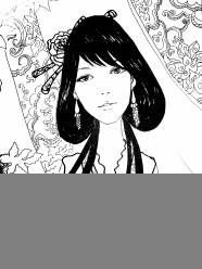 手绘美女图片黑白色手绘美女高清图片下载