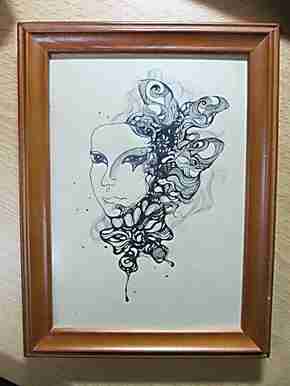 黑白创意手绘装饰画