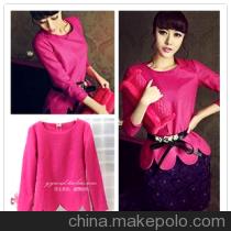 超美气质名媛玫红色