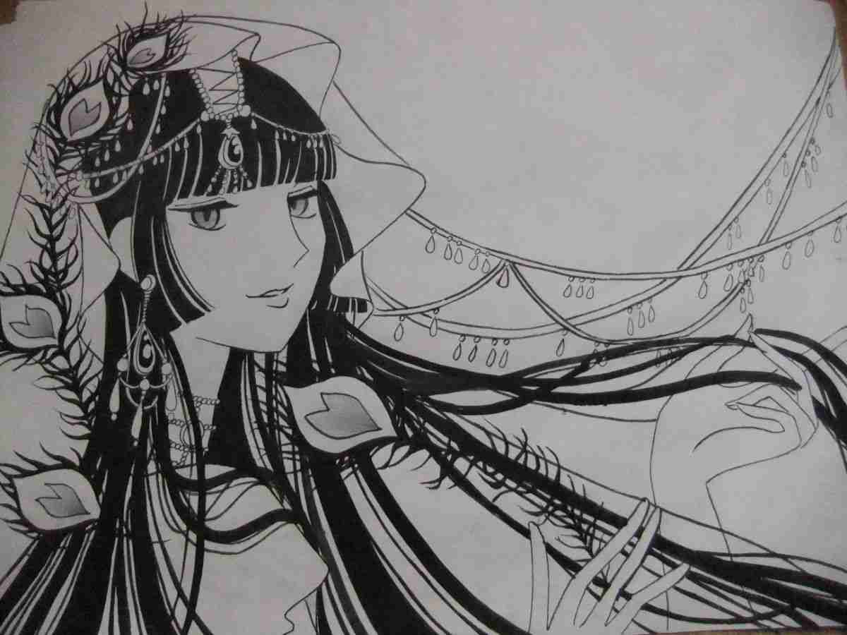 手绘壹原侑子黑白