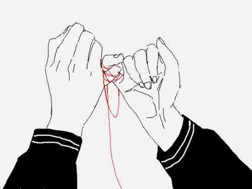 黑白手线稿手绘插画