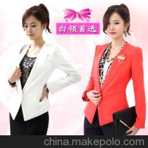 气质一粒扣立领西装