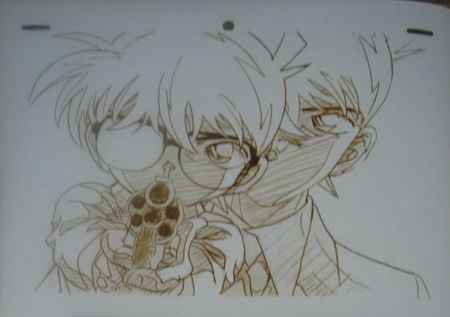 求柯南的手绘图|黑白的