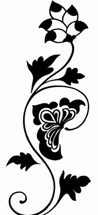 手绘黑白花纹图案