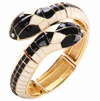 双蛇手镯宽时尚