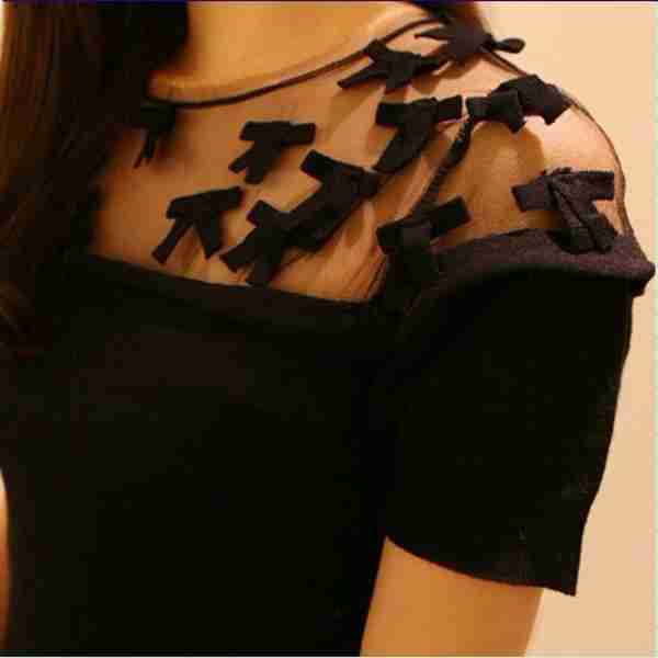 时尚名媛复古气质性感薄纱甜美多