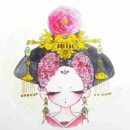 刘大屌手绘武则天卡通头像