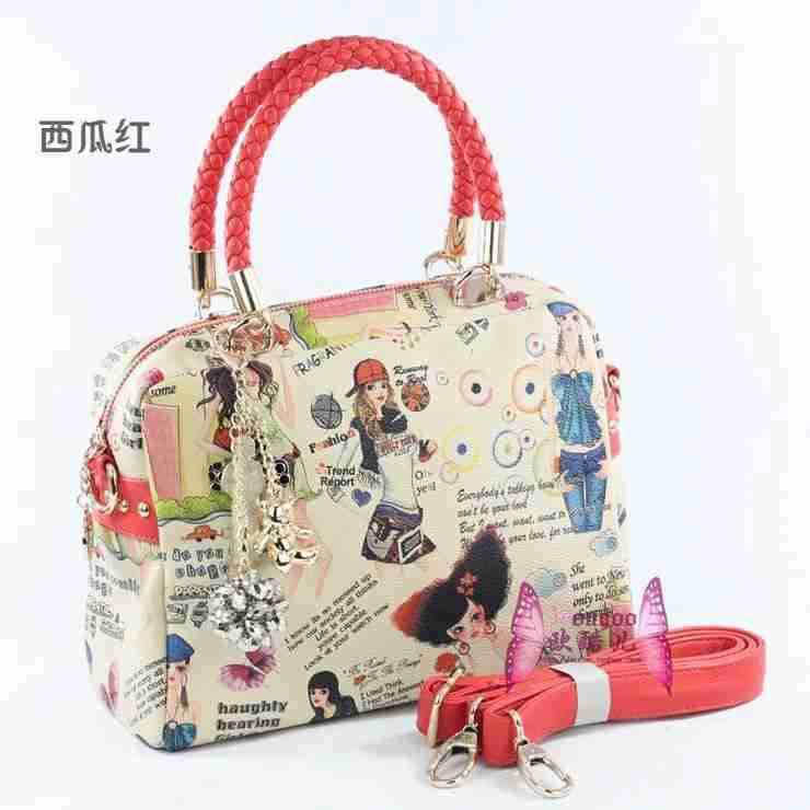 幸运女神美人图手提包单