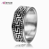 欧美复古风钛钢戒指