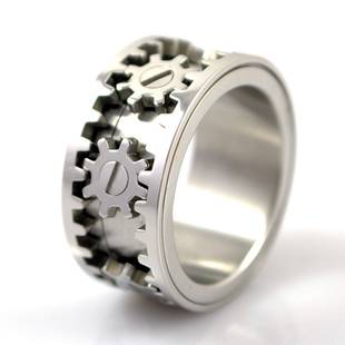 欧美食指钛钢情侣对戒单身男女