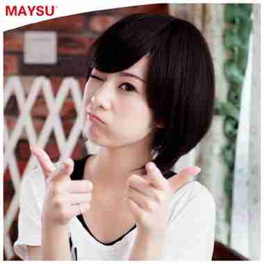 真人发bobo波波头假发短发