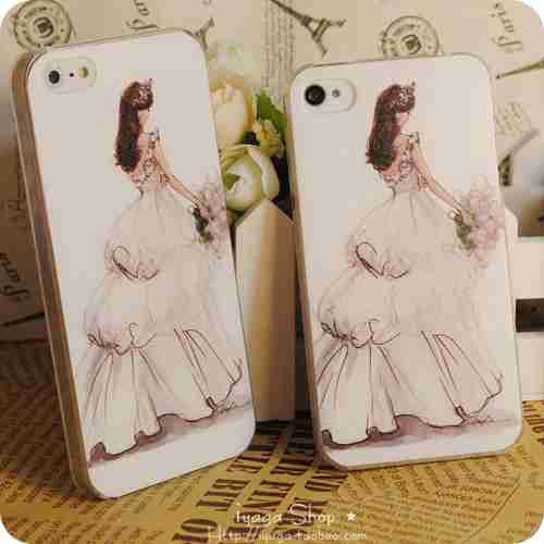 复古英伦风婚纱女孩背影