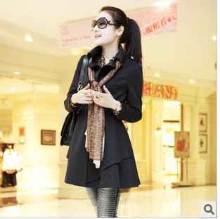 胖mm春装皇家英伦风显瘦双层裙摆