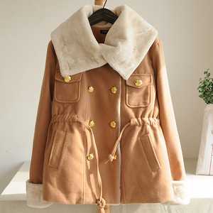 英伦学院风|双排扣加厚毛呢外套色kg