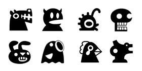 可爱黑白头像png图标