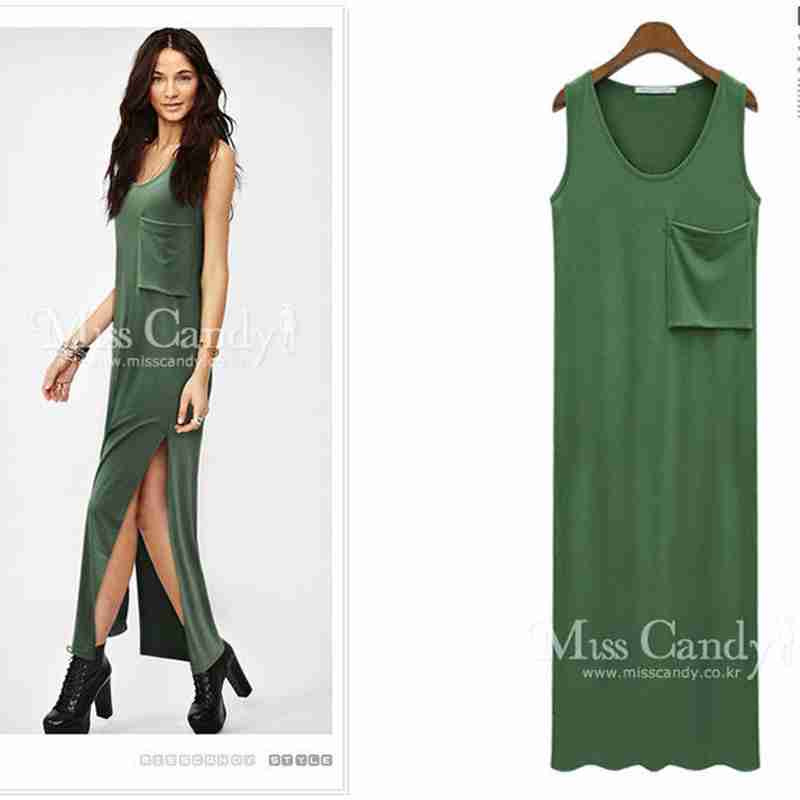 复古气质花朵圆领吊带雪纺开气连衣裙