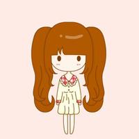 卡通齐刘海美女头像