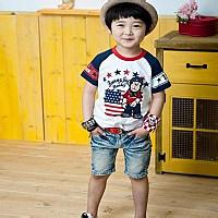 纯棉卡通儿童短袖t恤上衣