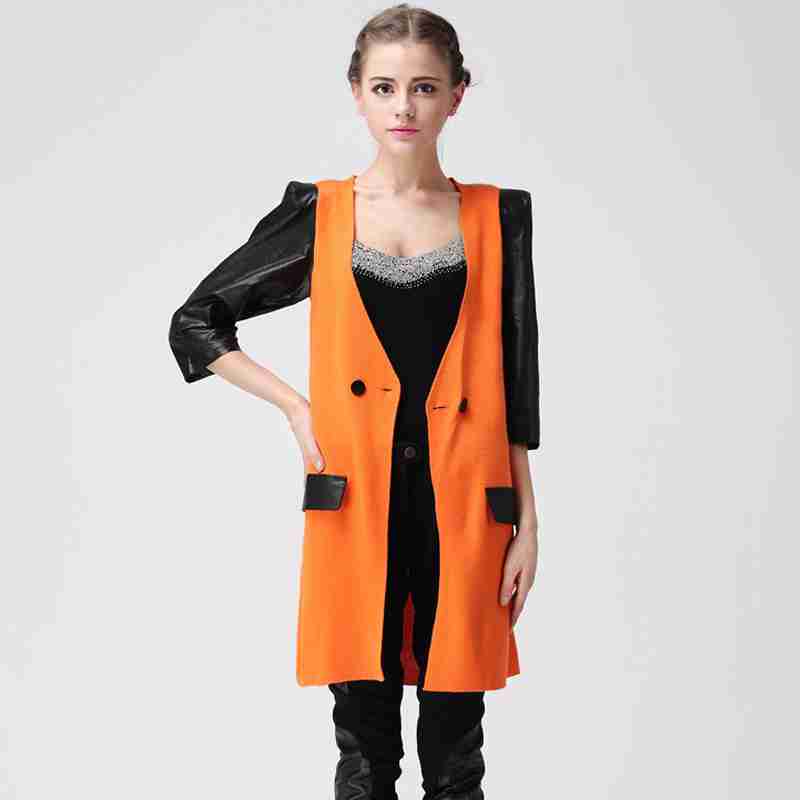 明星味十足的大欧美的针织连衣裙