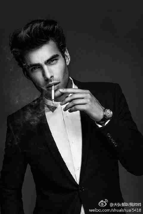 时尚黑白男图不想被束搏
