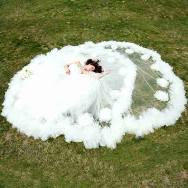 超美气质的婚纱女生头像b>