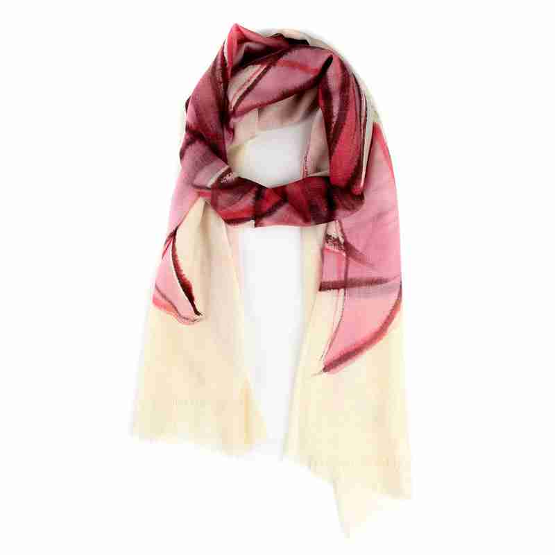 多图羊毛手绘围巾