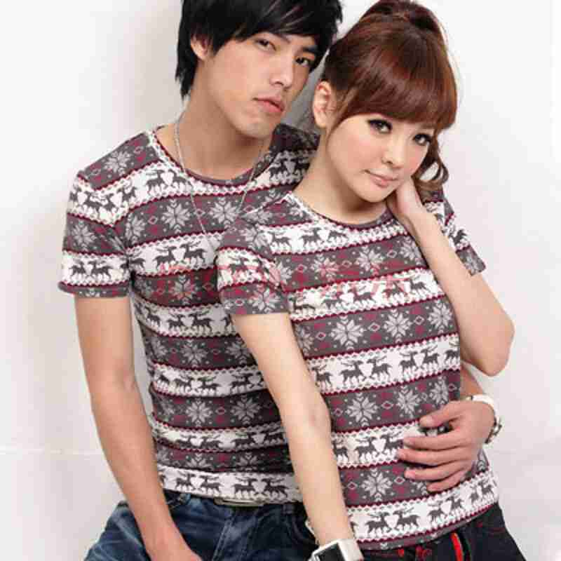 冰丝手感情侣短袖