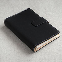 黑色简约皮质记事本