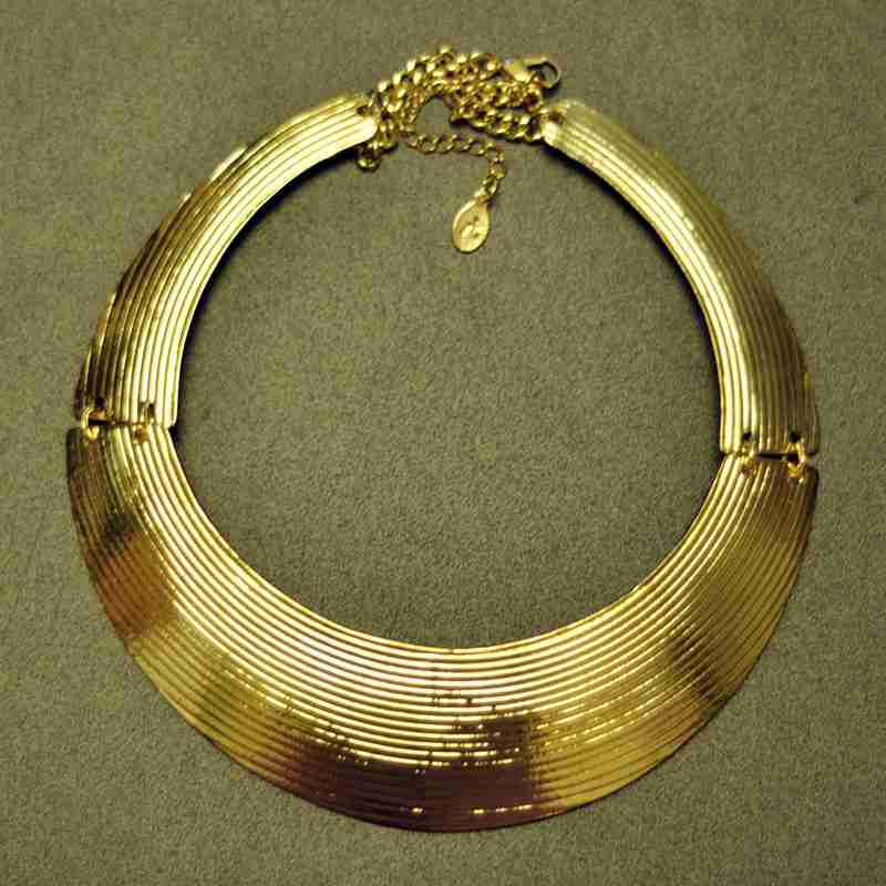 金色金属项圈项链颈链女欧美复古时尚全新现货