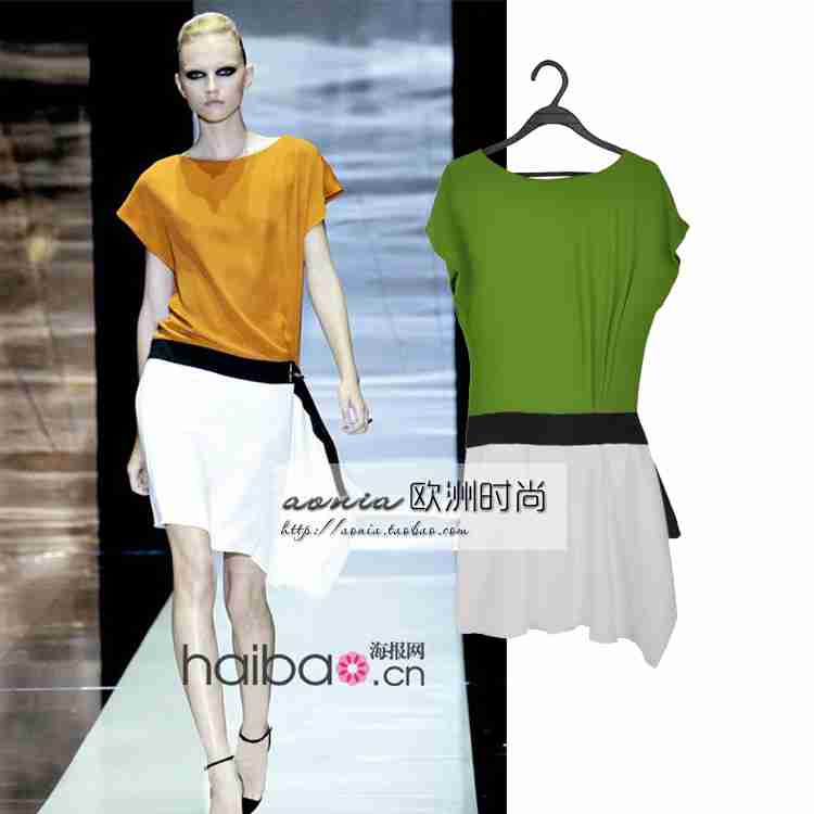 欧美ol赫本风复古连衣裙子