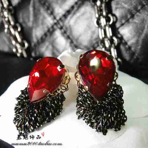 晶耳钉欧美复古