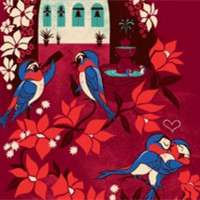 欧美复古碎花微信头像