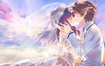 动漫情侣唯美浪漫接吻图片